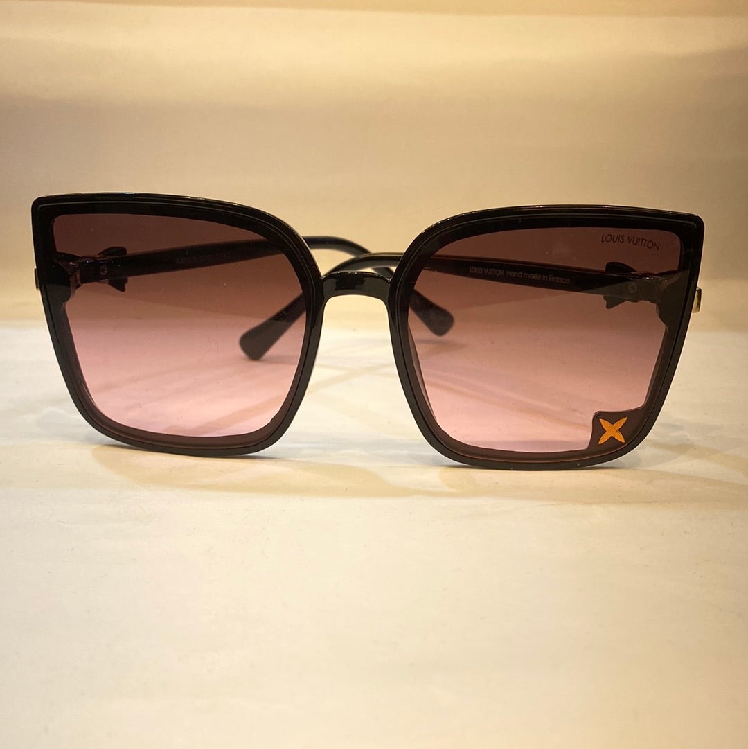UOL Black Frame Purple Shade Unisex Sunglasses A30119 60 17 143