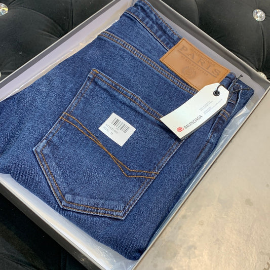 LAB Navy Blue Colour Faded Design Surplus Slim Fit Men’s Jeans 32071