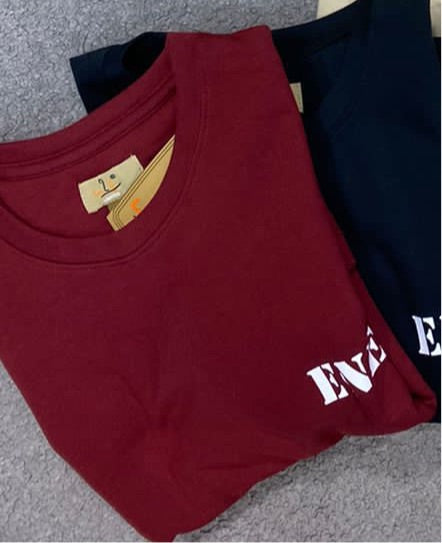 HOPE Maroon Colour With Enemy And Back Print Drop Shoulder TShirt 108548