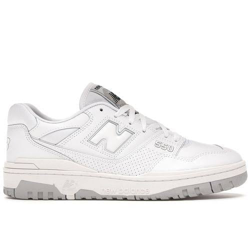 BN 550 Triple White Gray Shoes Leather Running Sneaker Shoes