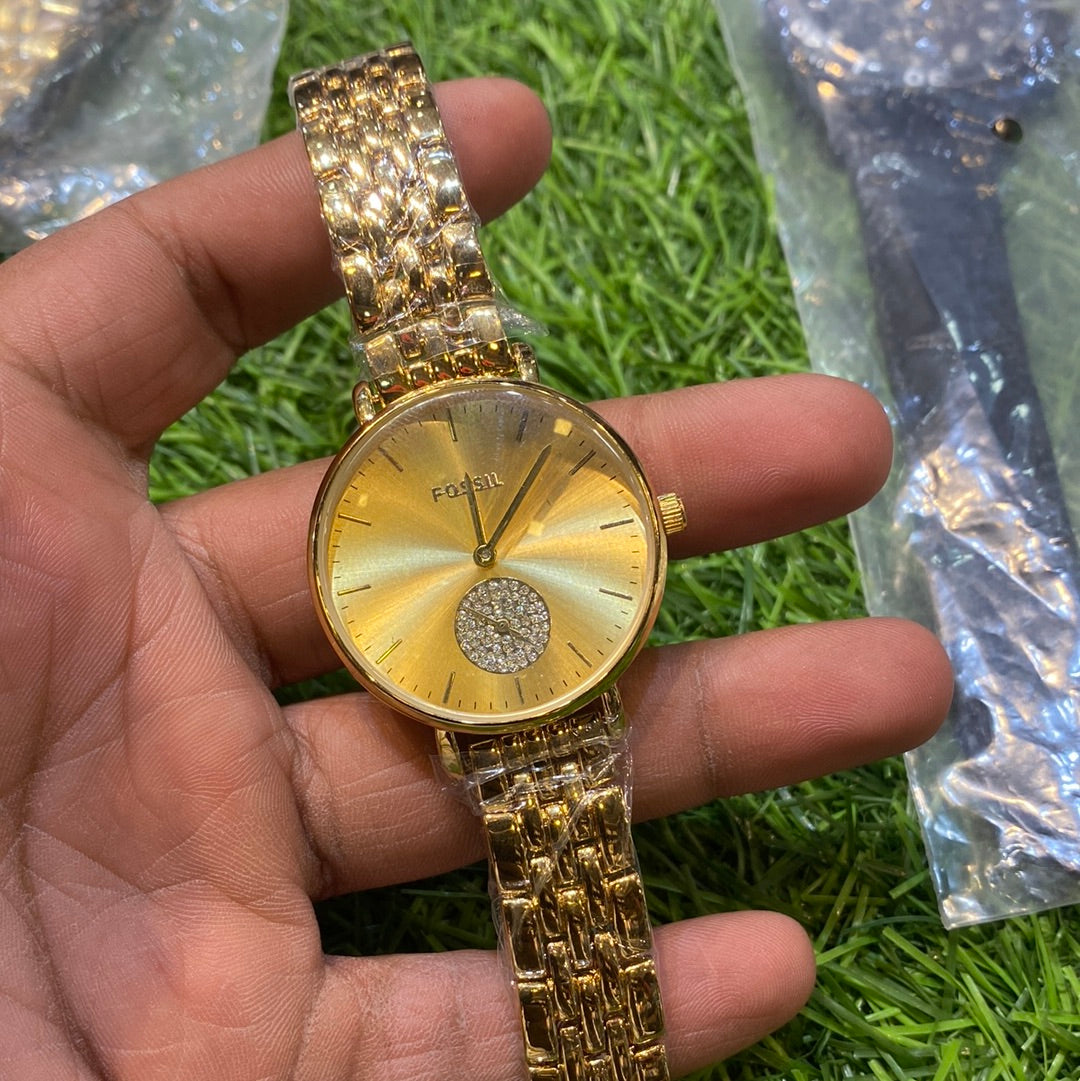 Gold Ladies Chain Watch 401105