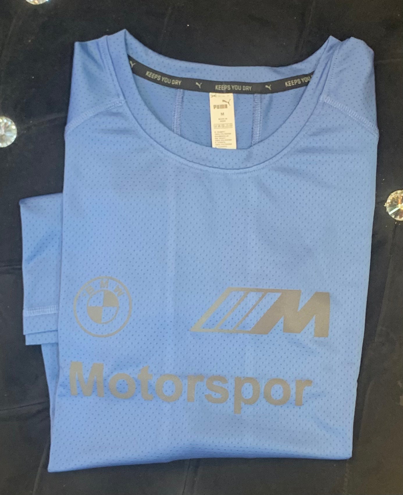 MUP BMW Motorsport Blue Colour With Logo Print Dri Fit Sports TShirt 821323