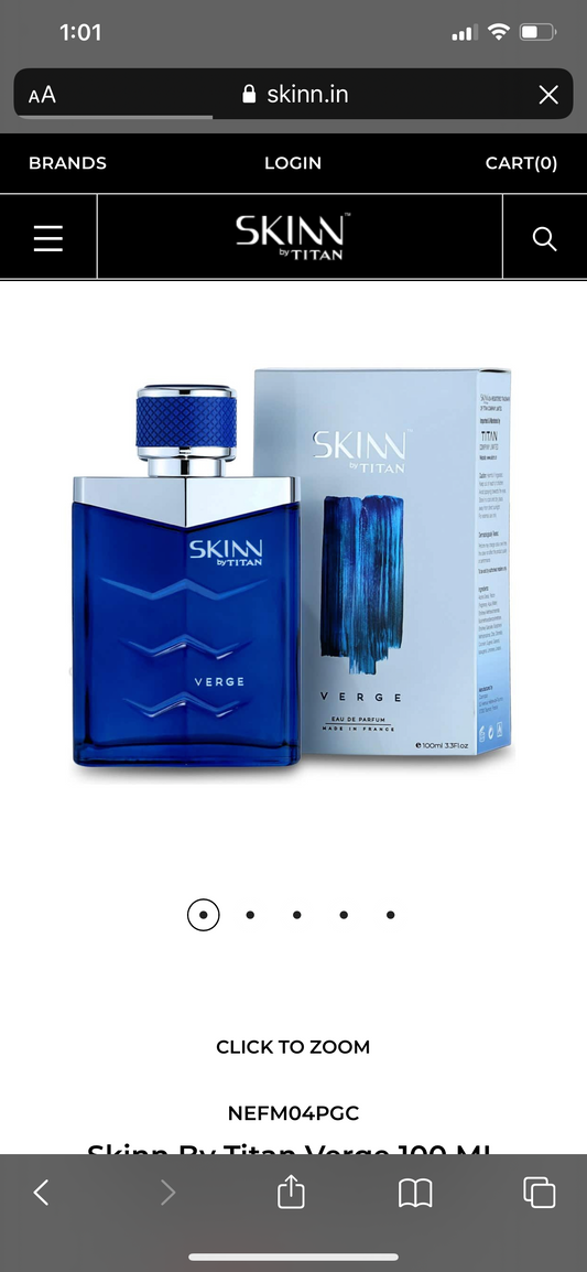 Skinn By Titan Verge 100 ML Perfume For Men EDP(NEFM04PGC)