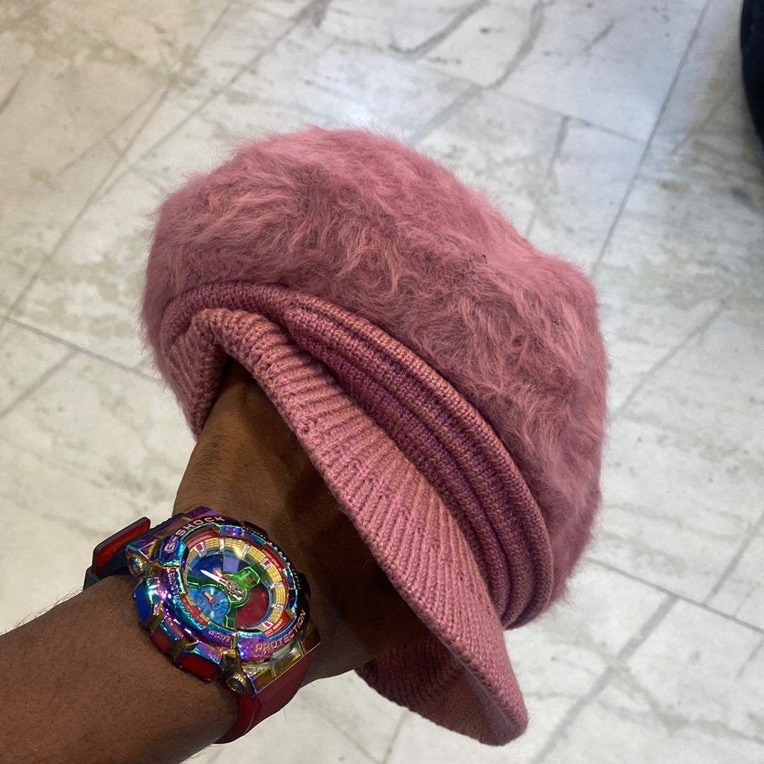 Peach Colour DO Wool Women's Fashion Hat Plush Knitted Wind Shield Ear Guard Solid Color Atmosphere Simple Autumn and Winter Warm Hat DO Cap 9353