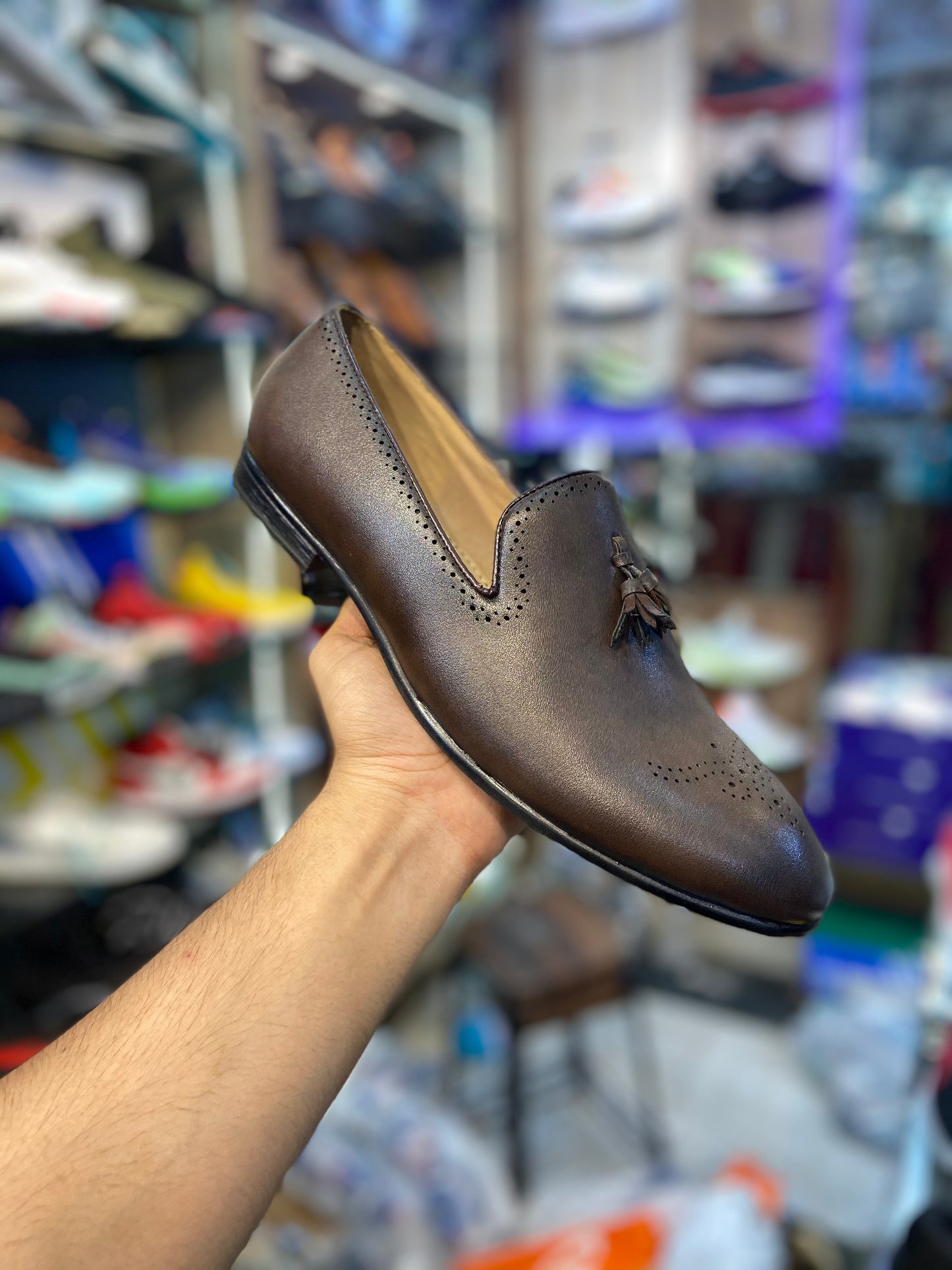 Brown Tassel Loafers Formal Shoes For Men Model Number 1017
