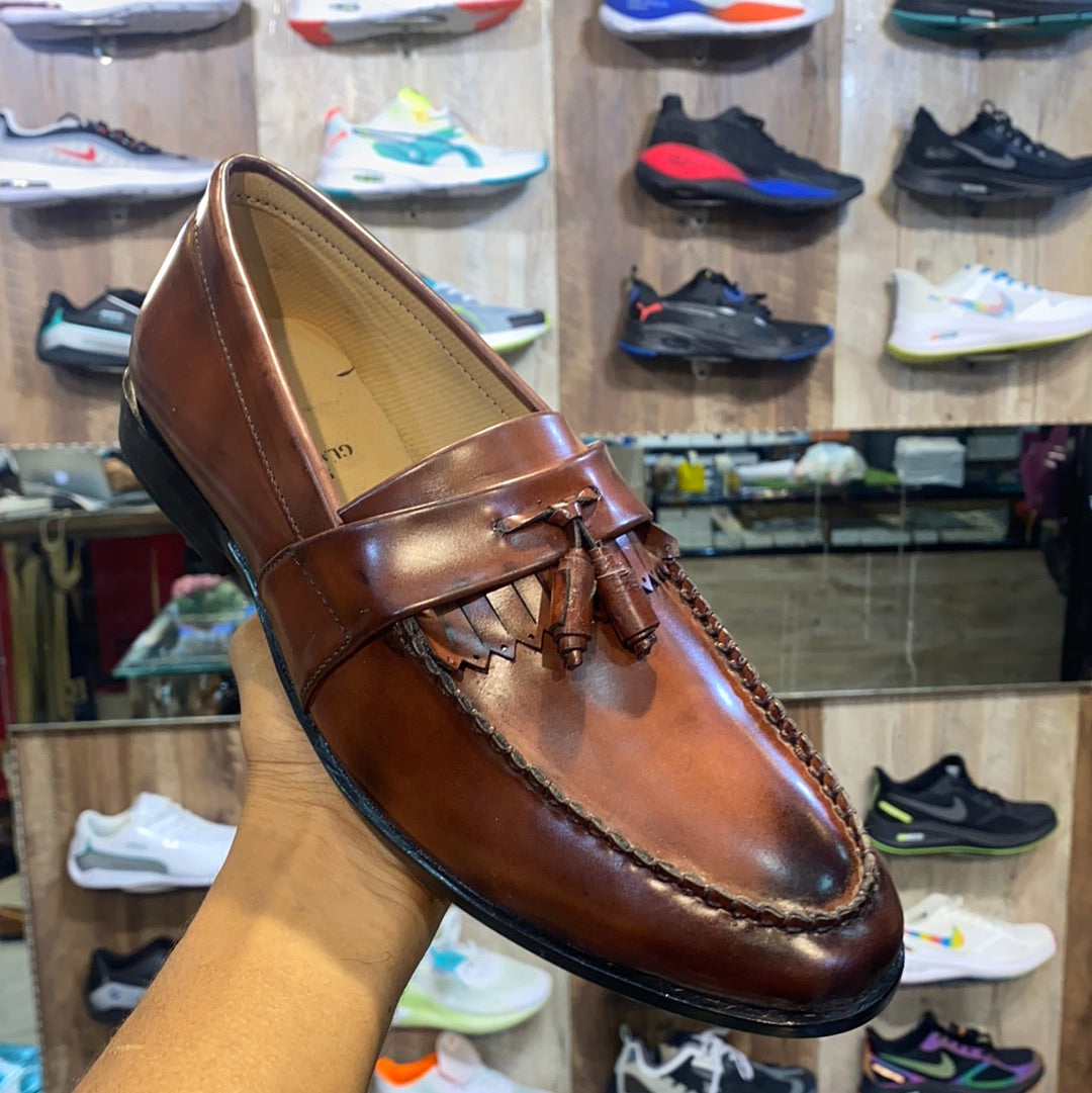 Brown Tassel Loafer Formal Shoes Model 13103
