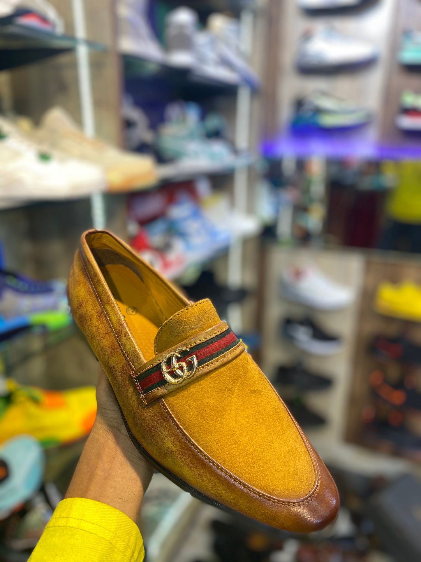 Tan Gc Buckle Loafer Formal Shoes