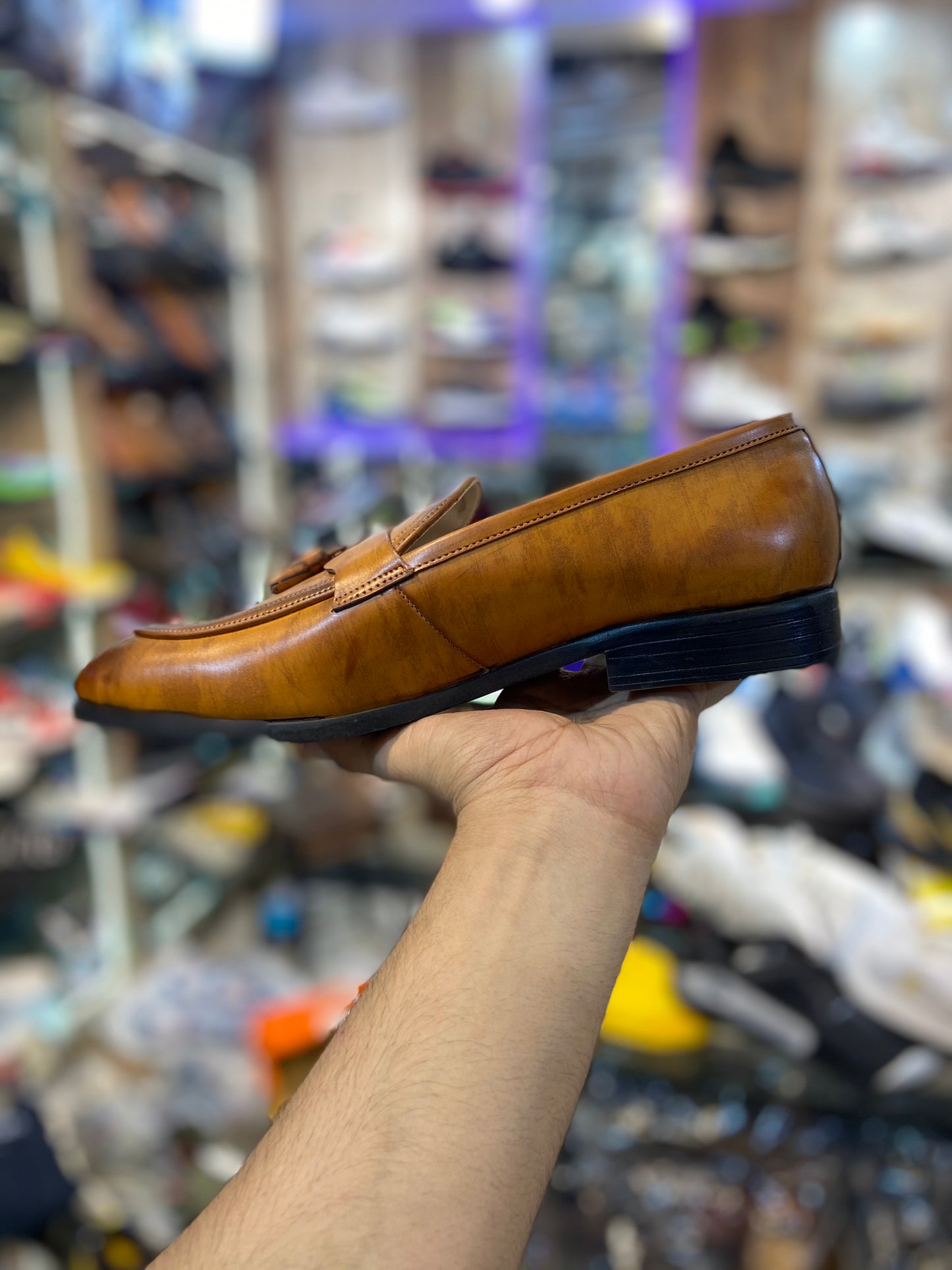 Tan Horris Buckle Loafers Formal Shoes For Men Model Number AR12 UK6 SALE