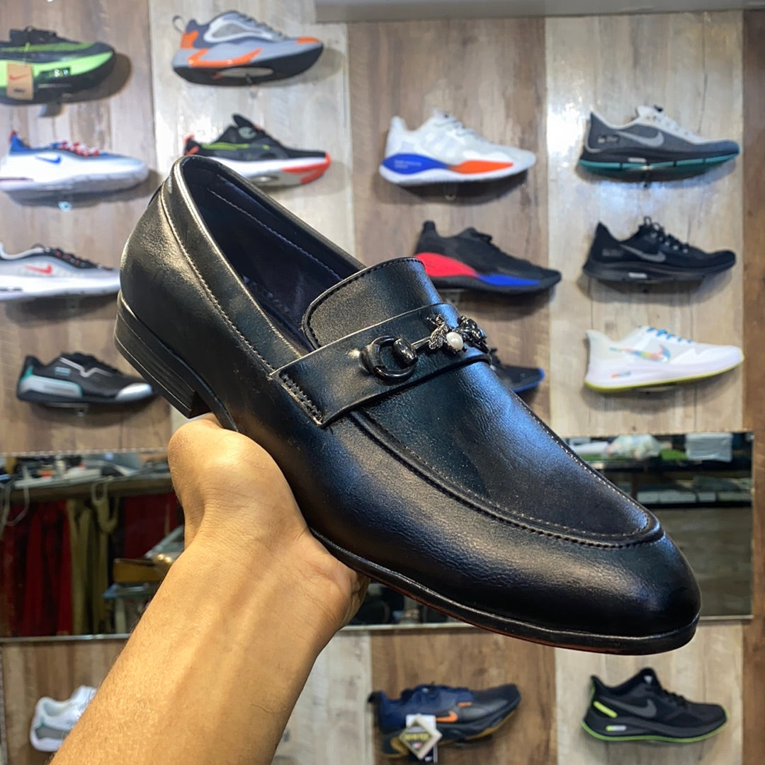 Black Buckle Loafer Formal Shoes13164