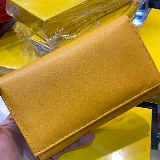 Giallo Yellow Colour Long Wallet Clutch 208 Ladies Wallet