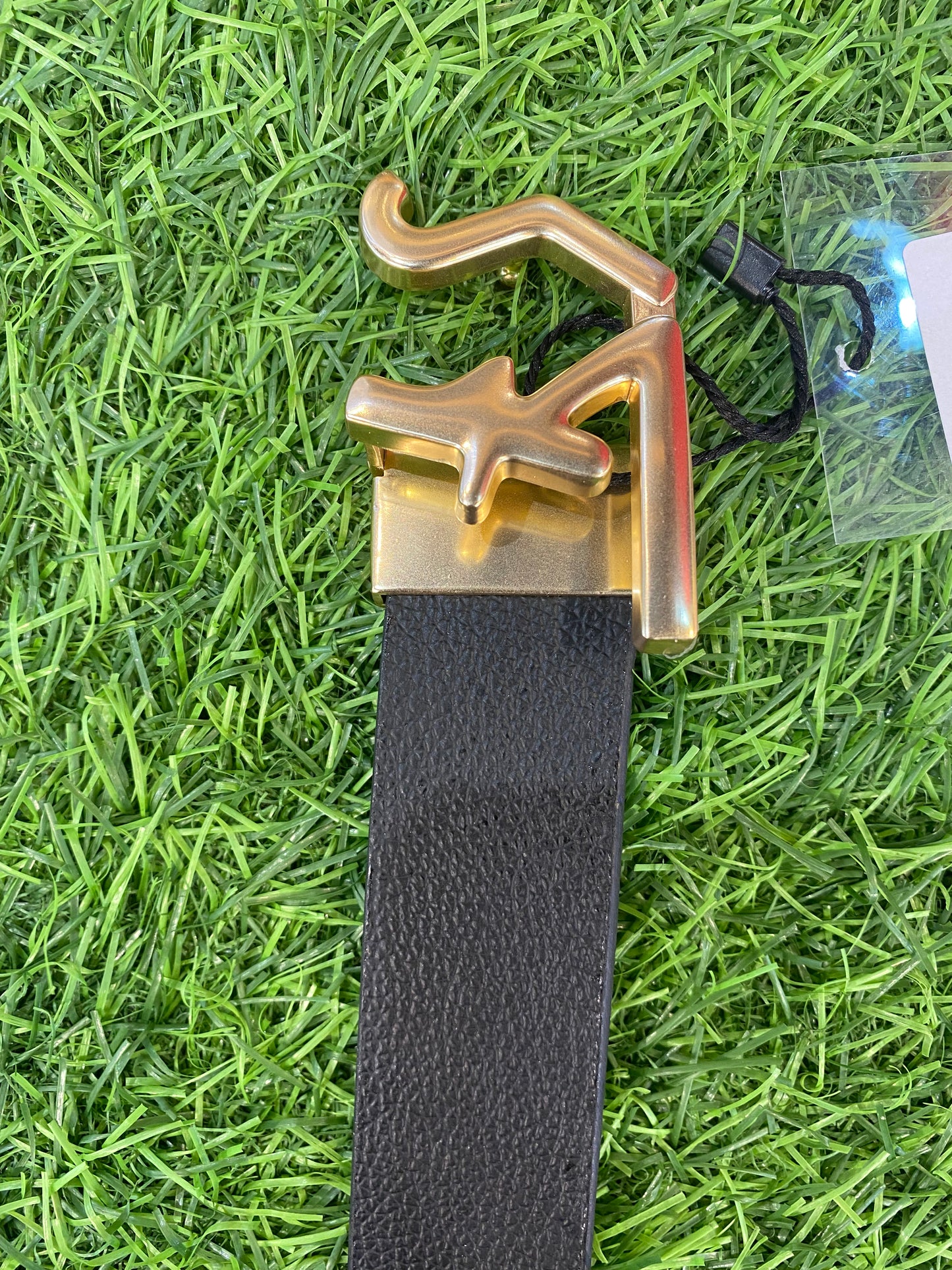 SF Copper Colour Buckle Black Colour Genuine Leather Men’s Belt 801092