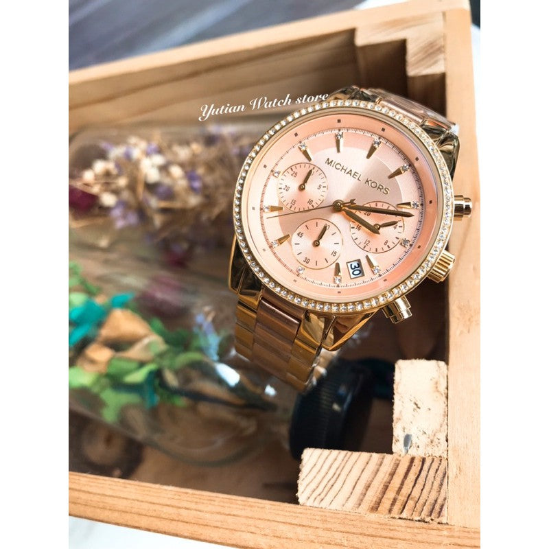 Cim Rose Gold Chain Copper Dial Ladies watch