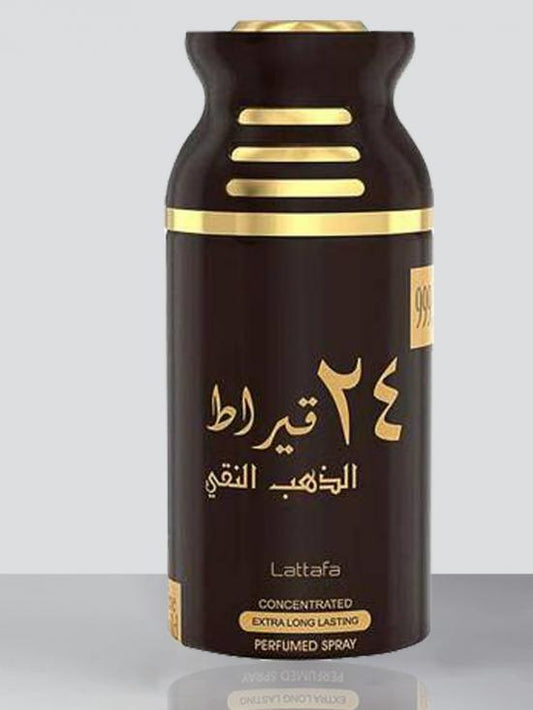 Lattafa 24 Carat Pure Gold Concertrated Extra Long Lasting Perfumed Spray