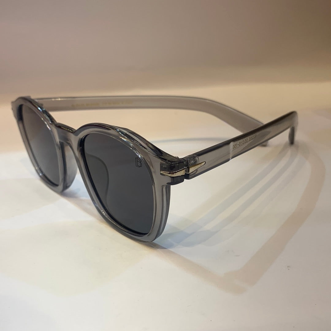 VID Glossy Grey Transparent Frame Grey Shade Unisex Sunglass B2205 55 15 150