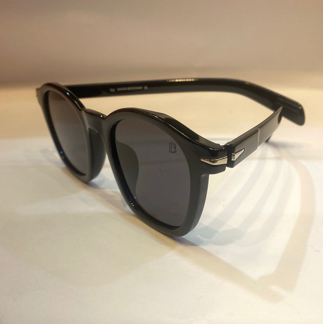 VID Glossy Black Frame Black Shade Unisex Sunglass B2202 60 25 143