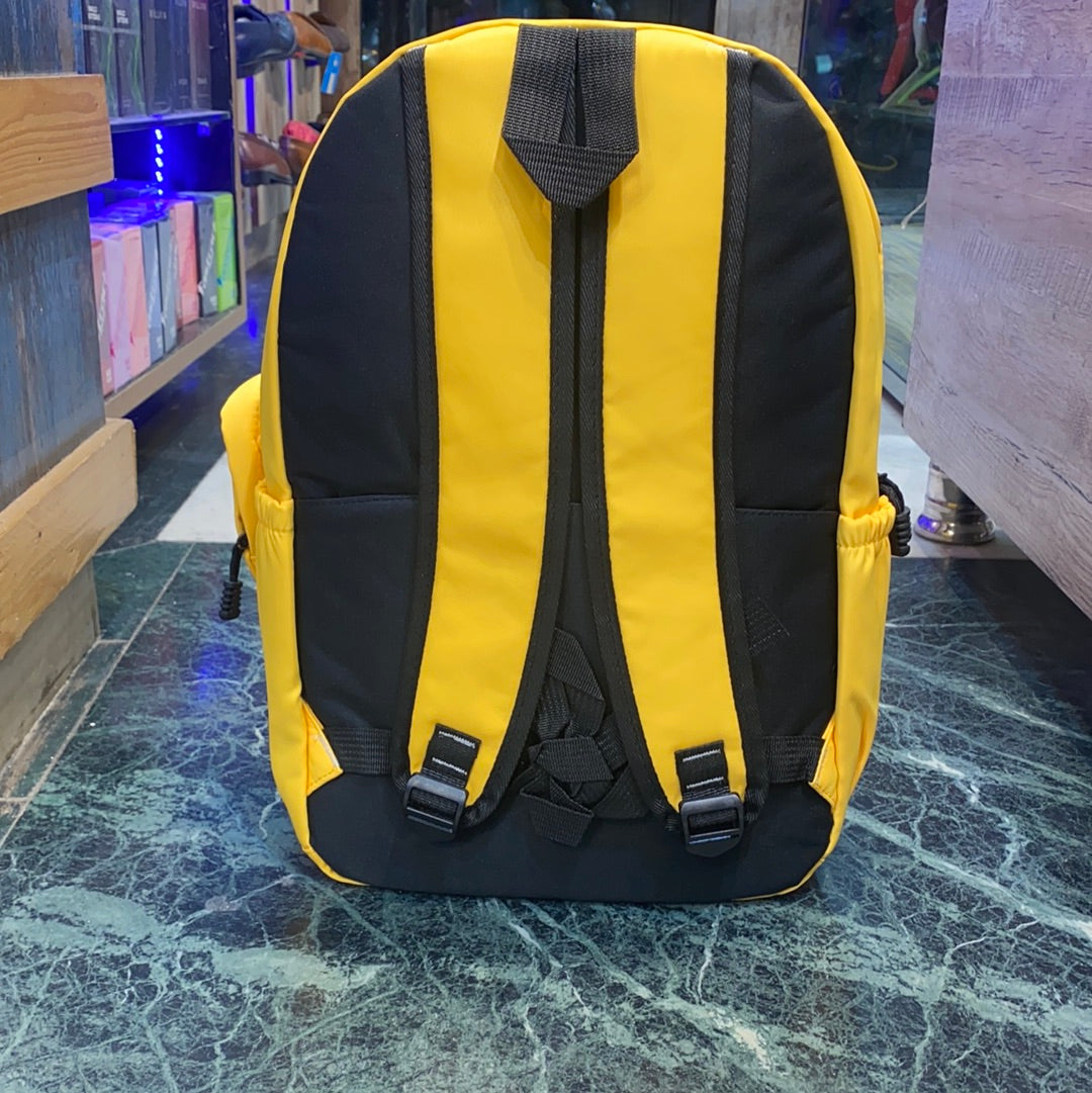 Yellow College School Backpack Bag with Pouch 3962