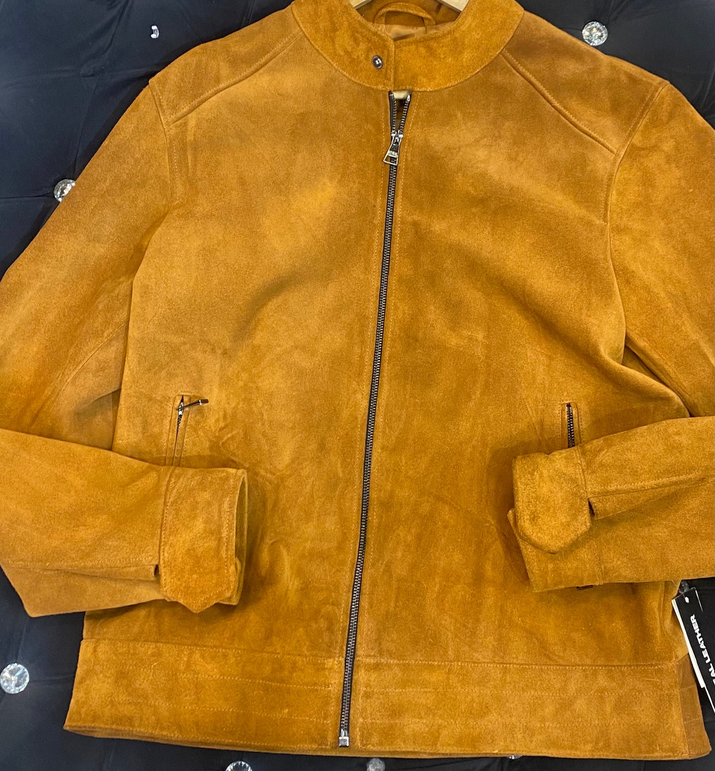 KAR RAK Brown Colour Suede Leather Men’s Heavy Jacket