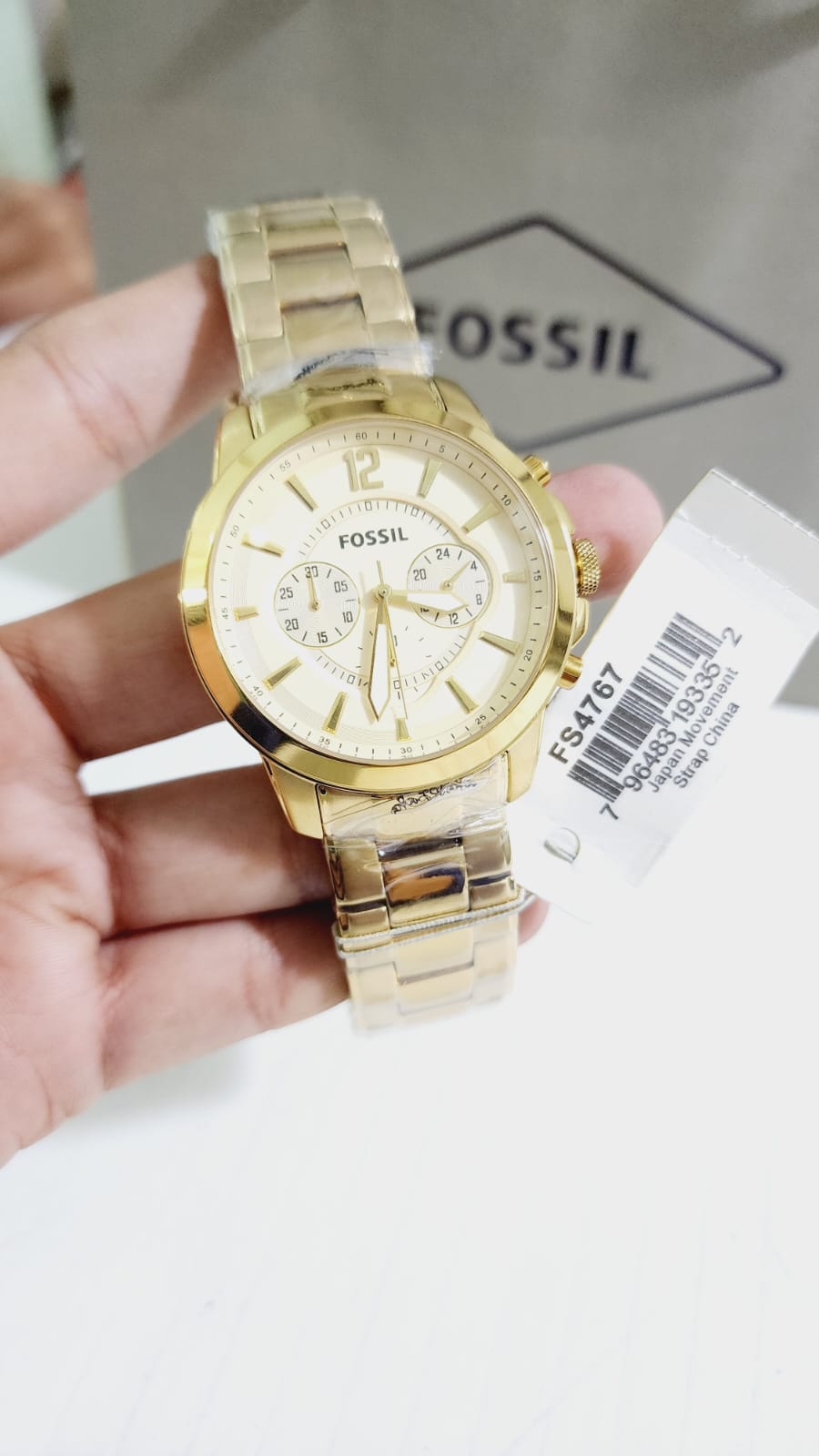 Sof Gold Chain Gold Dial chronograph Man Watch