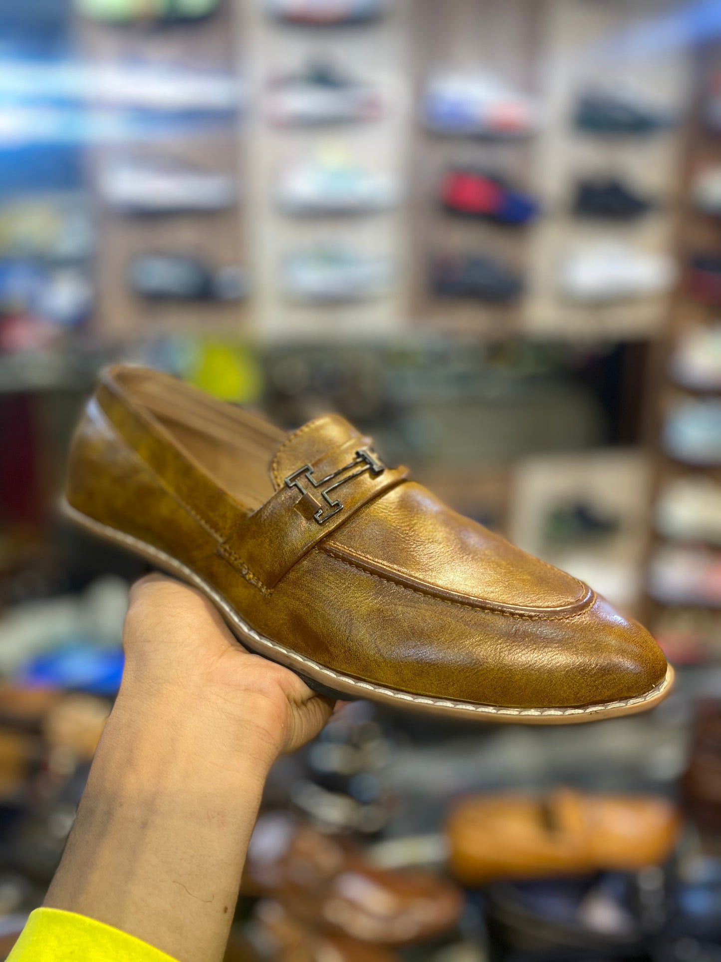 Tan Buckle Loafer Formal Shoes