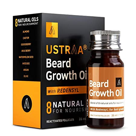 Ustraa Beard Growth Oil - 35ml - More Beard Growth, With Redensyl, 8 Natural Oils