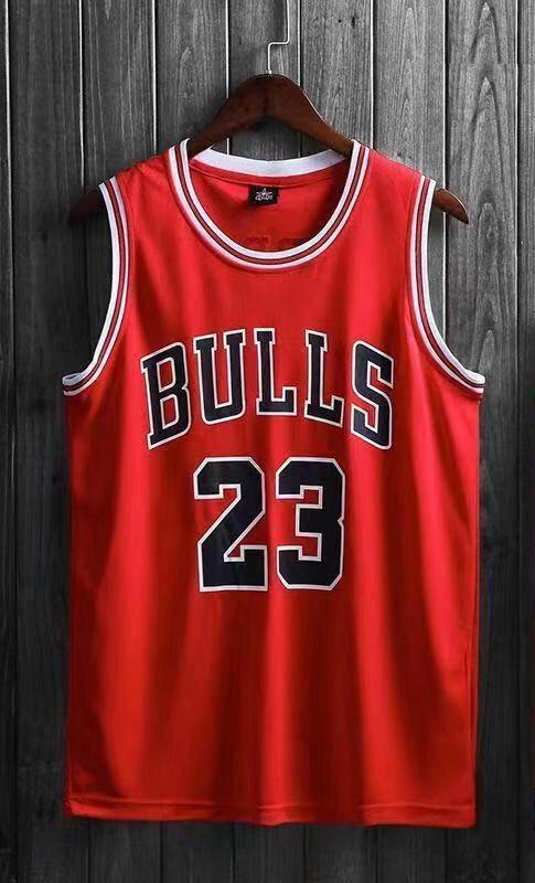 Red Black Colour Bulls 23 Jersey Imported Quality 110423