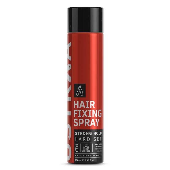 Ustraa Hair Fixing Spray Strong Hold Hard Set | No.6| with Apple Cider Vinegar | 250 ml