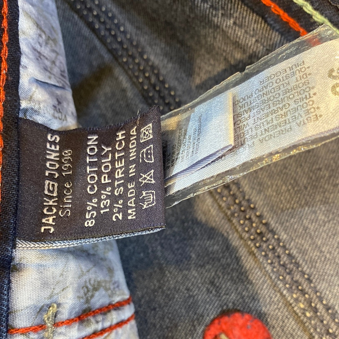 Jack JJ Navy Blue Denim Straight Fit plain jeans Branded Designers Men’s Jeans JJ 1975 NO. 008953441 AAA1