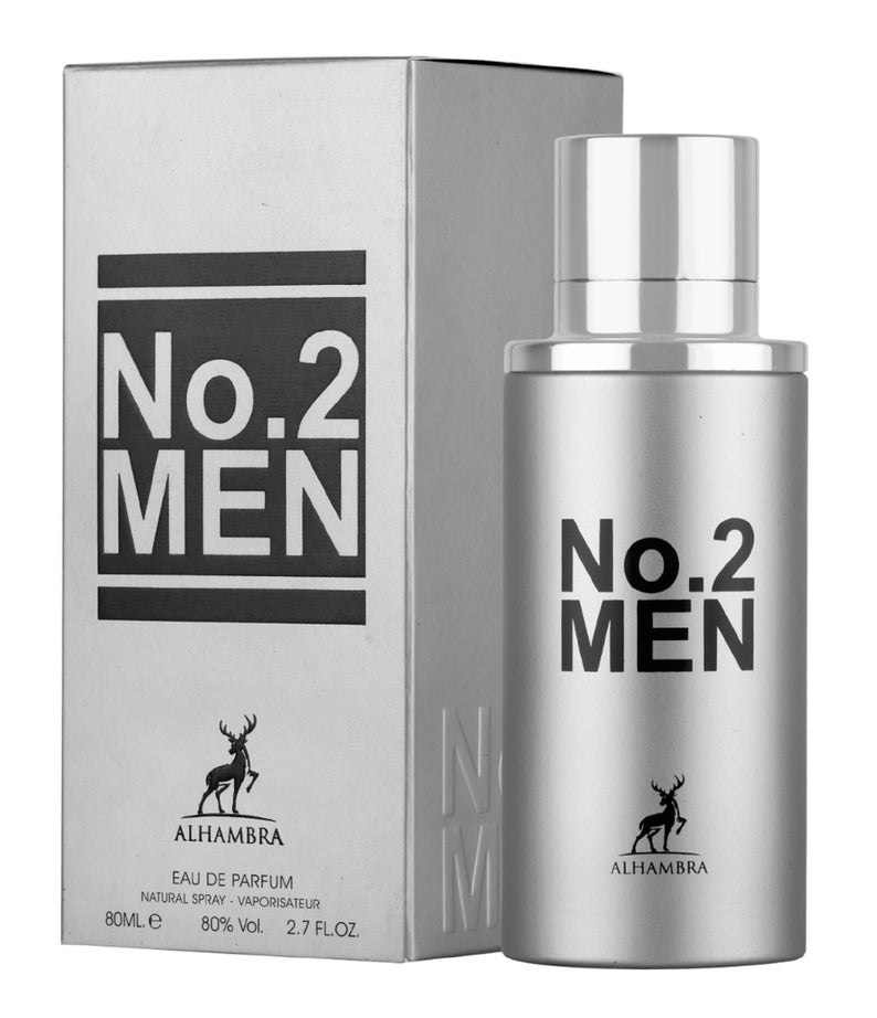 No.2 Men Eau De Parfum By Maison Alhambra Fragrance For Men, New 2.7OZ / 80ML Made In UAE