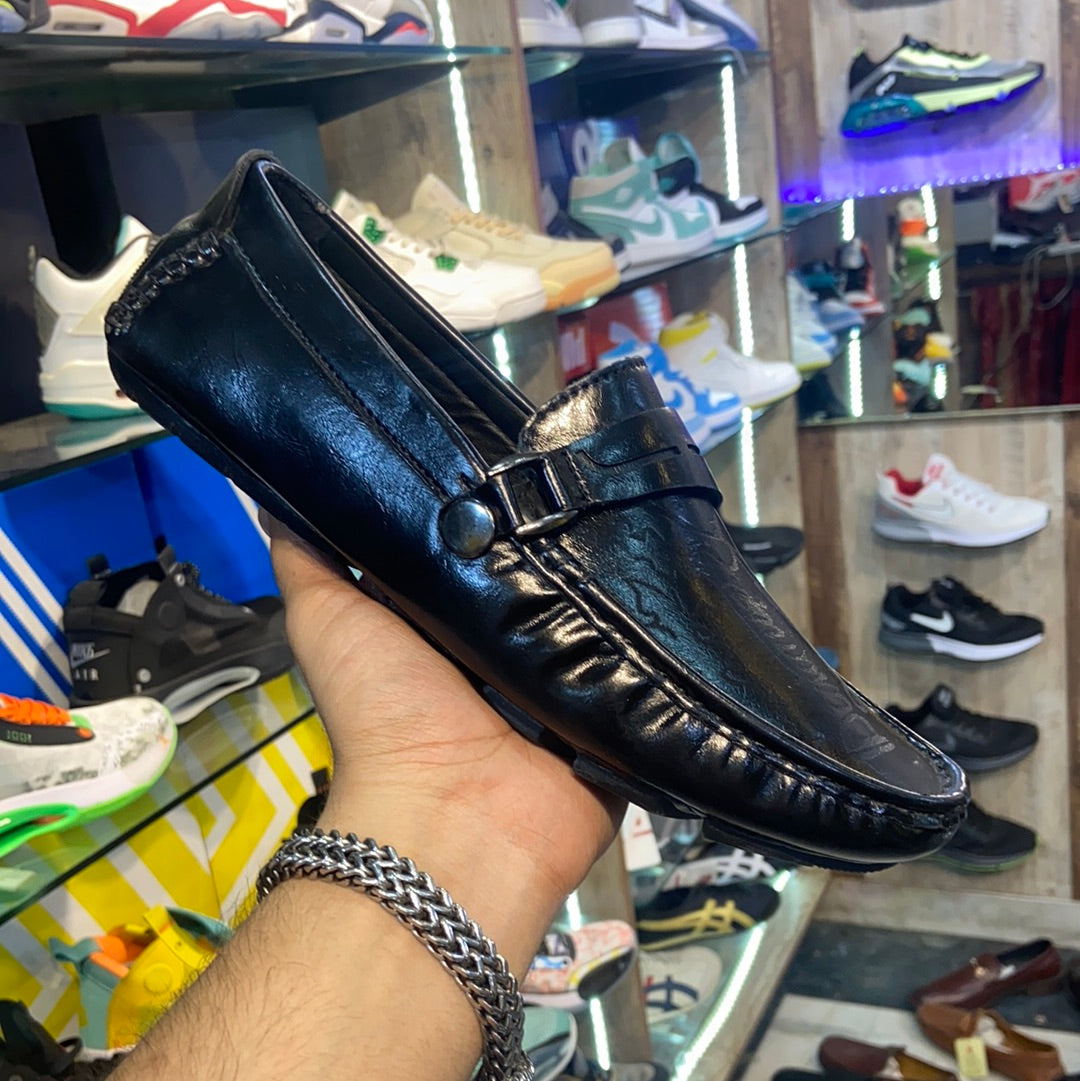 Black Print Loafer Formal Shoes UK 7 Model 13198