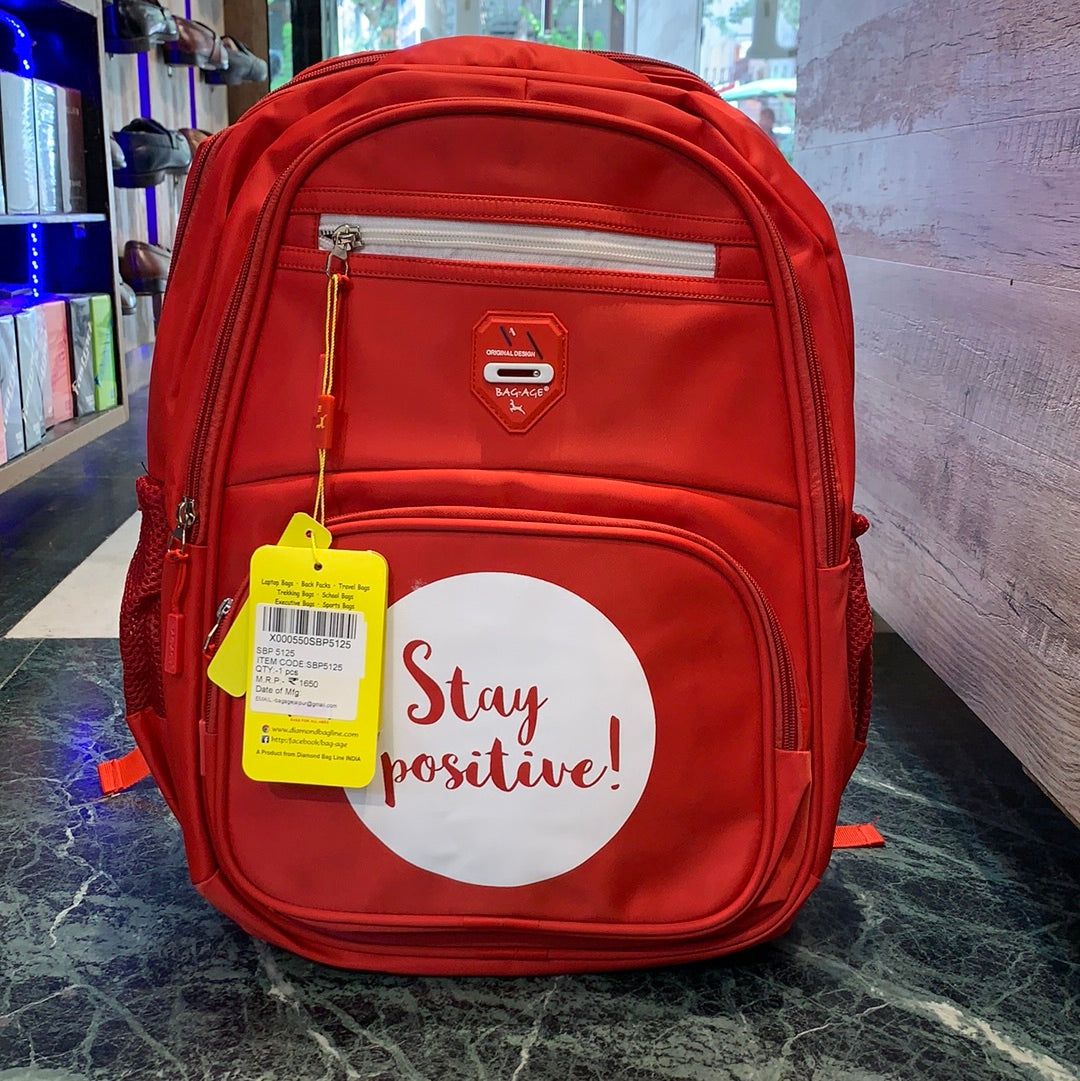 BAG-AGE Stay Positive Original Design Backpack