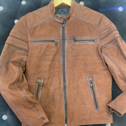PUS SUP Brown Colour Genuine Leather Branded Men’s Heavy Quality Jacket
