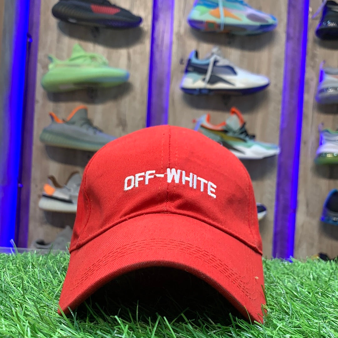 Red Off White Cap 700162