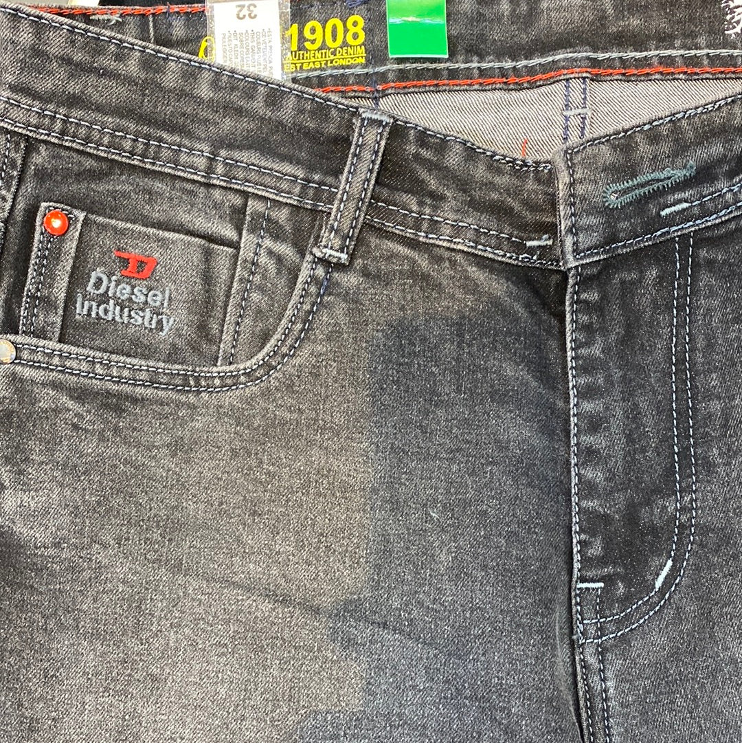 EID Black Denim Straight Fit plain jeans Branded Designers Men’s Jeans EID 17730 AAA1