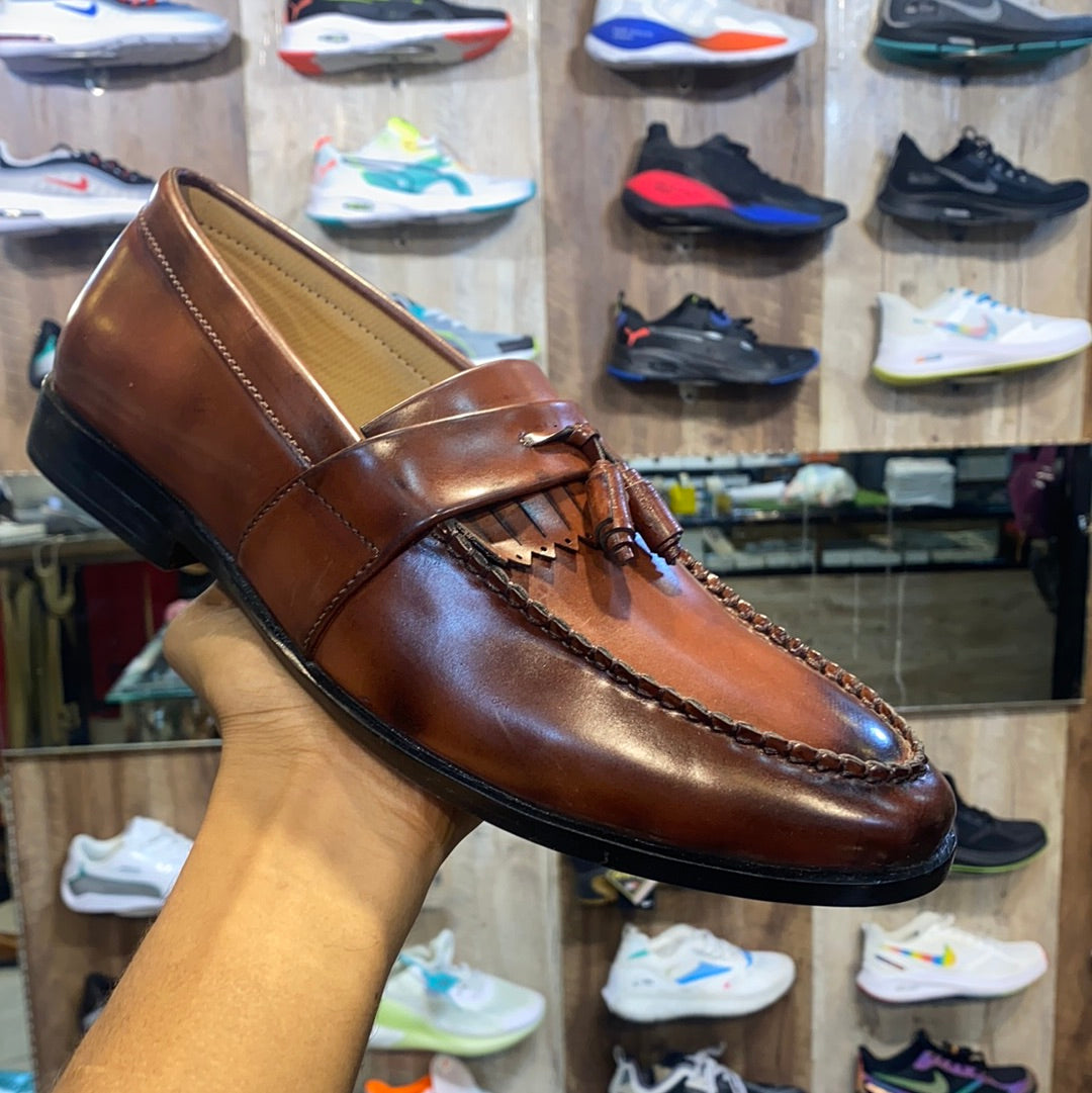 Brown Tassel Loafer Formal Shoes Model 13103