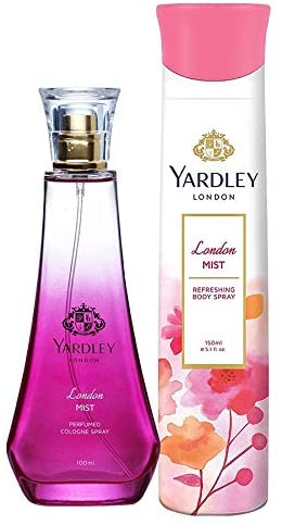 Yardley London London Mist Daily Wear Perfume for Women, 100ml + Yardley London London Mist Refreshing Deo for Women, 150ml