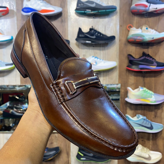 Brown Buckle Loafer Formal Shoes 13175