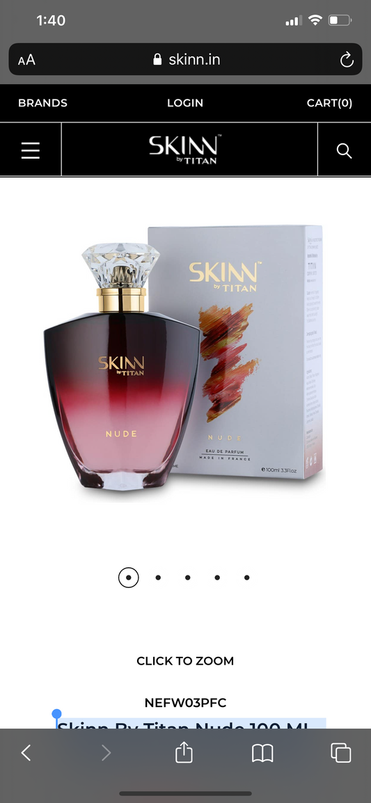 Skinn By Titan Nude 100 ML Perfume For Women EDP(NEFW03PFC)