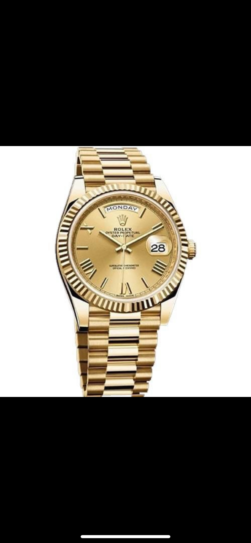 LOR Gold Automatic Chain Day Date Watch For Men 400198