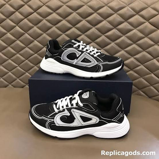 Black White OID Men's Designer Luxury CD Track Runner Sports Shoes