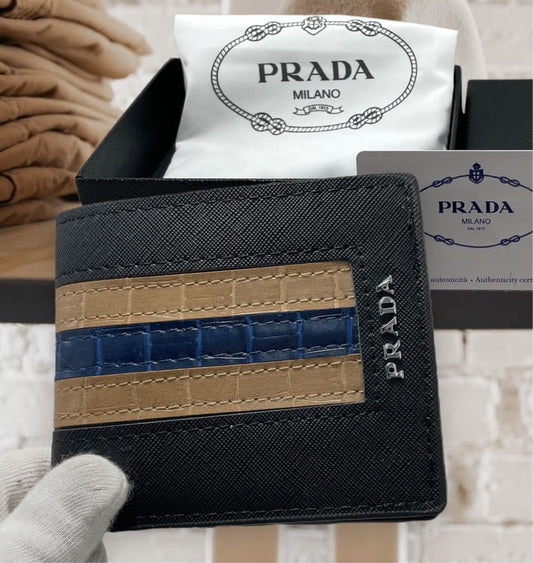 ARP Branded Luxury Italian Leather Men Wallet Model Black Apricot  60223031
