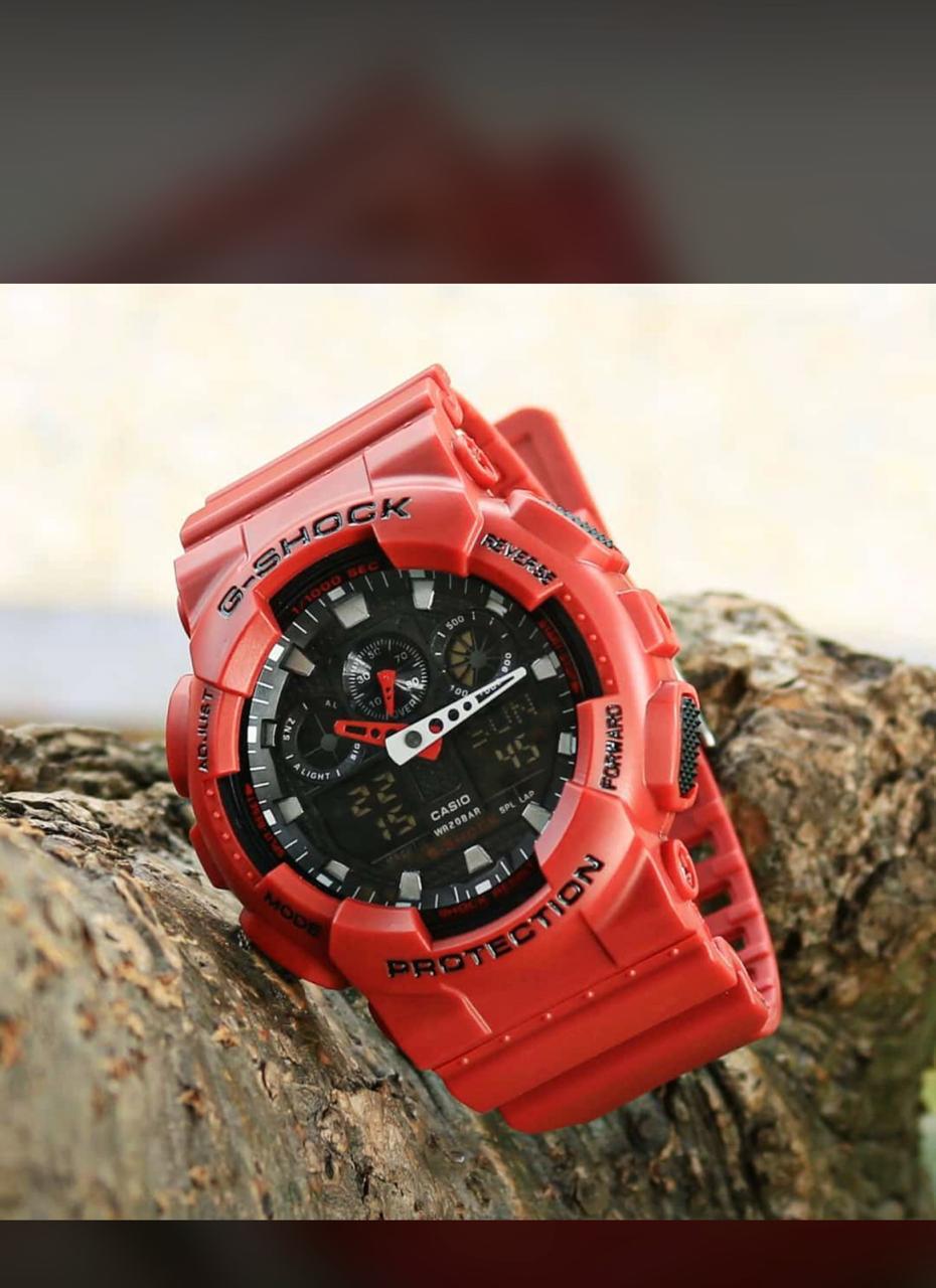 Red/ Water Resistant  Sports Watch with Original Box