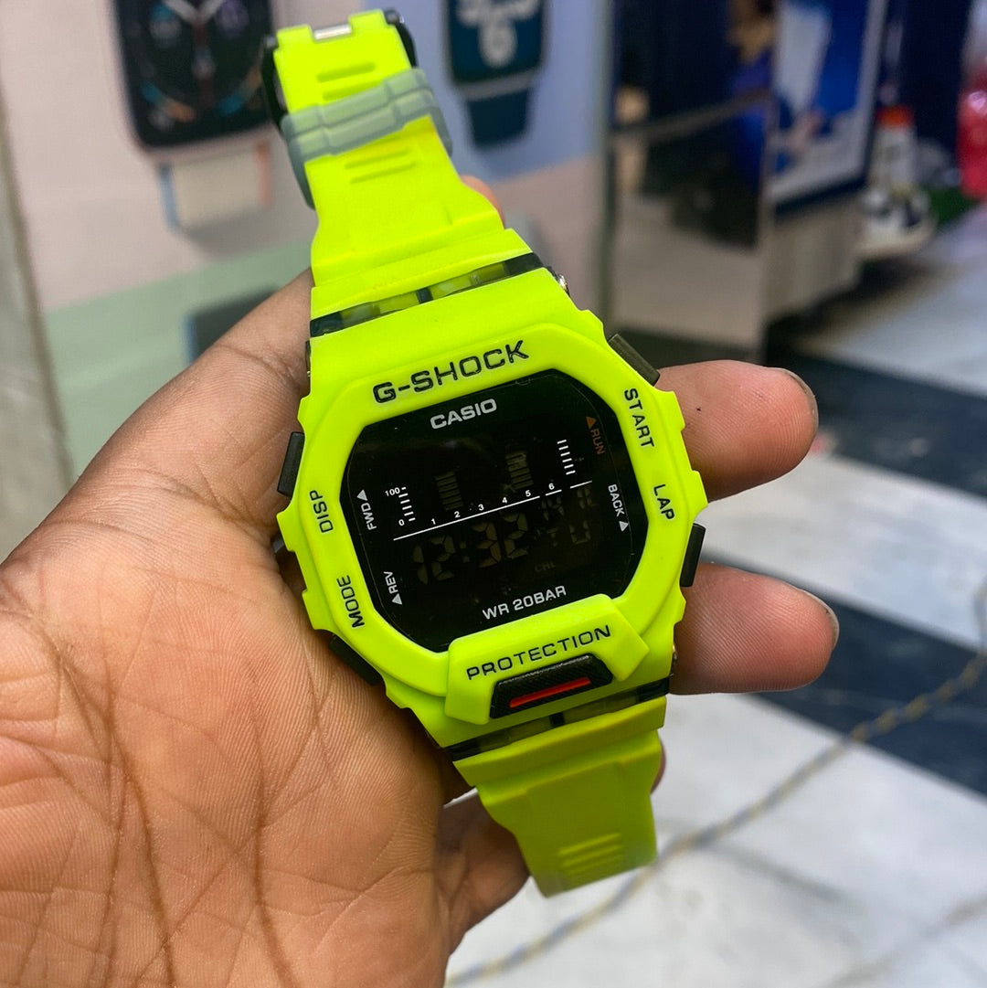 Hsg Neon Green Colour Digital Sports Watch