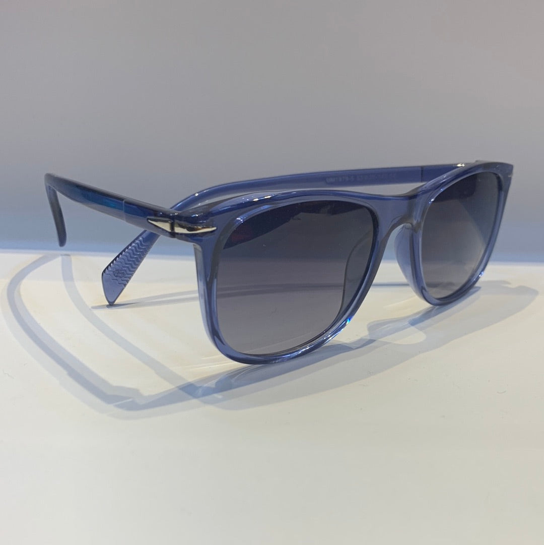 BD Glossy Blue Frame Black Shade Sunglass UM1879-153 20-143
