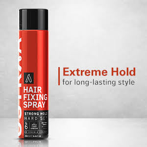 Ustraa Hair Fixing Spray Strong Hold Hard Set | No.6| with Apple Cider Vinegar | 250 ml