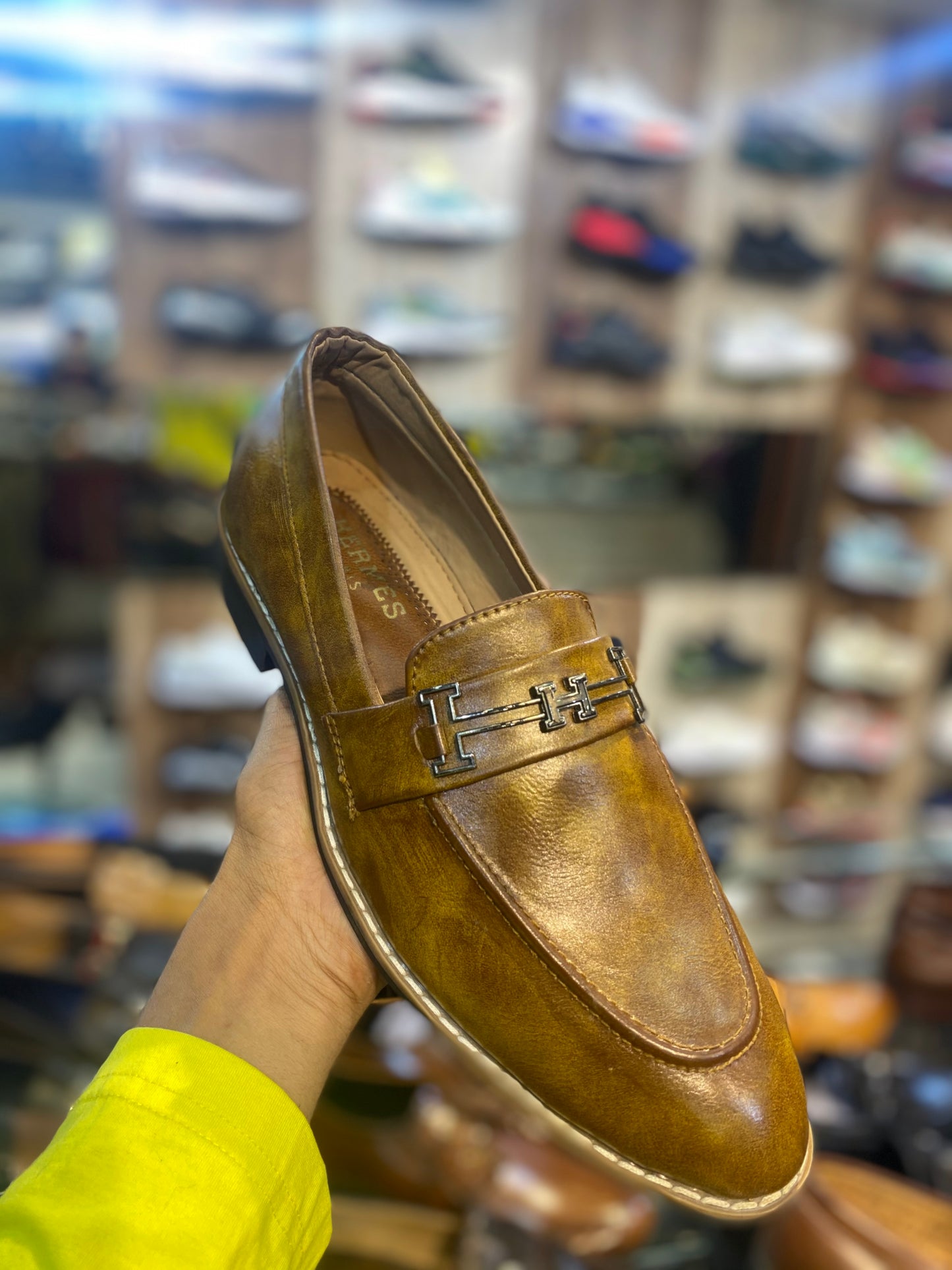 Tan Buckle Loafer Formal Shoes