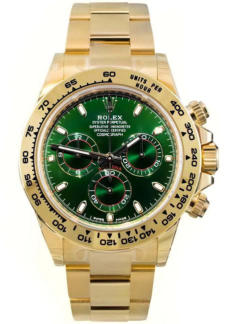 LOR Gold Chain Green Dial Automatic Chain Men Watch