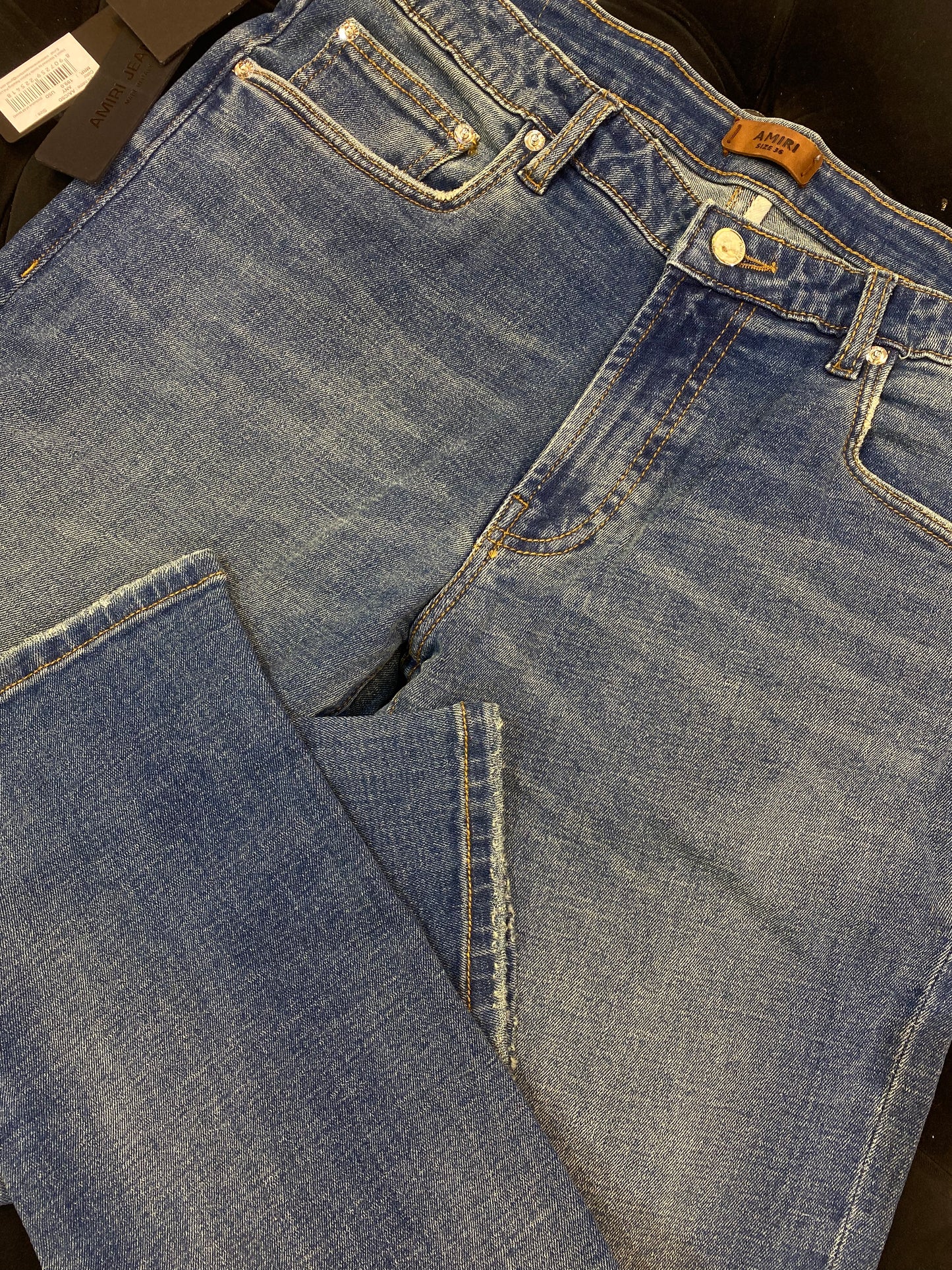 IMA Navy Blue Colour Faded Design Surplus Straight Fit Men’s Jeans 254183