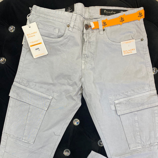 Light Grey Boundry Jeans Cargo 26555 AF Inudstry Premium Restructured Denim