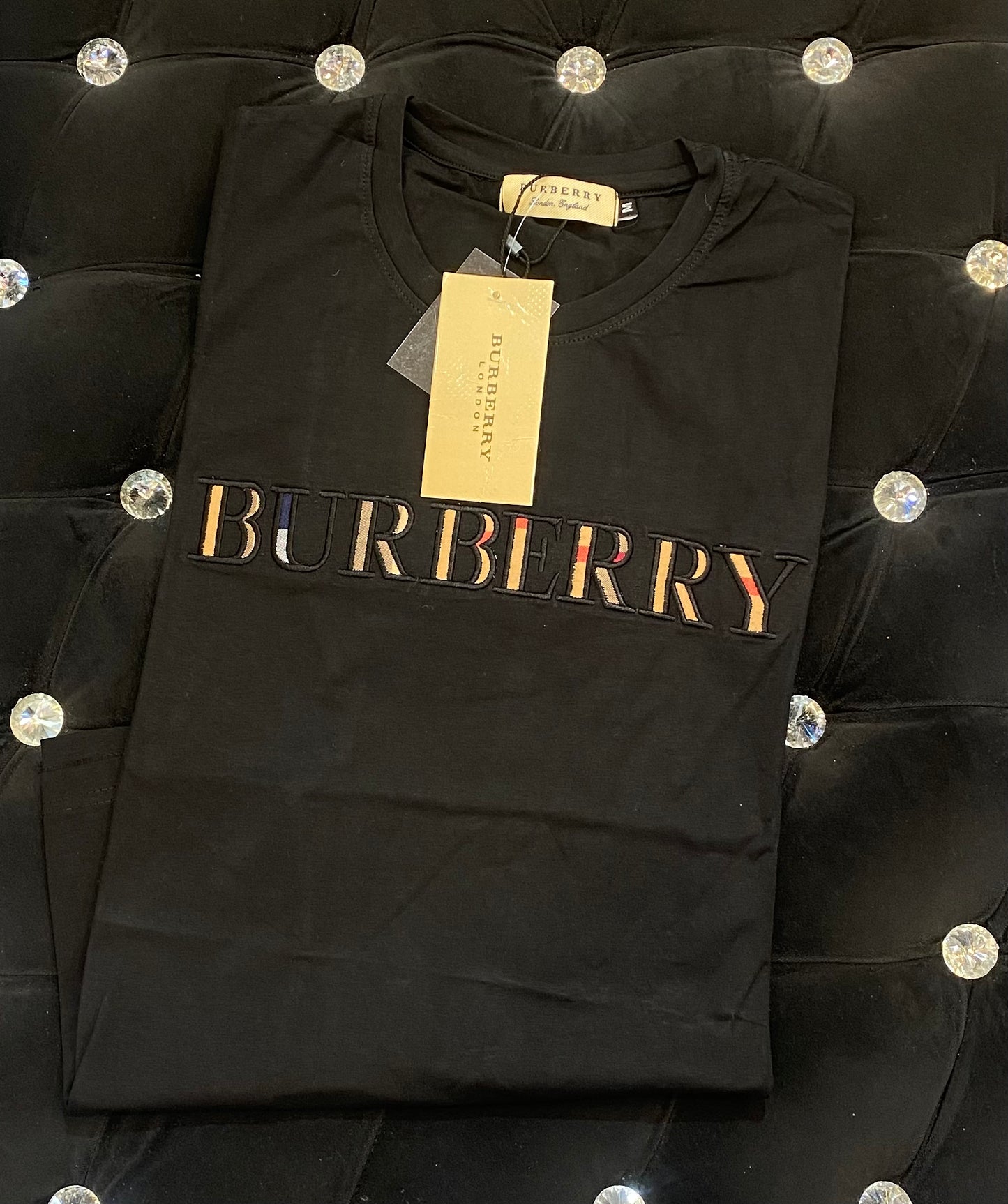 RUB Black Colour With Rub Embroidery Print Drop Shoulder TShirt 108539