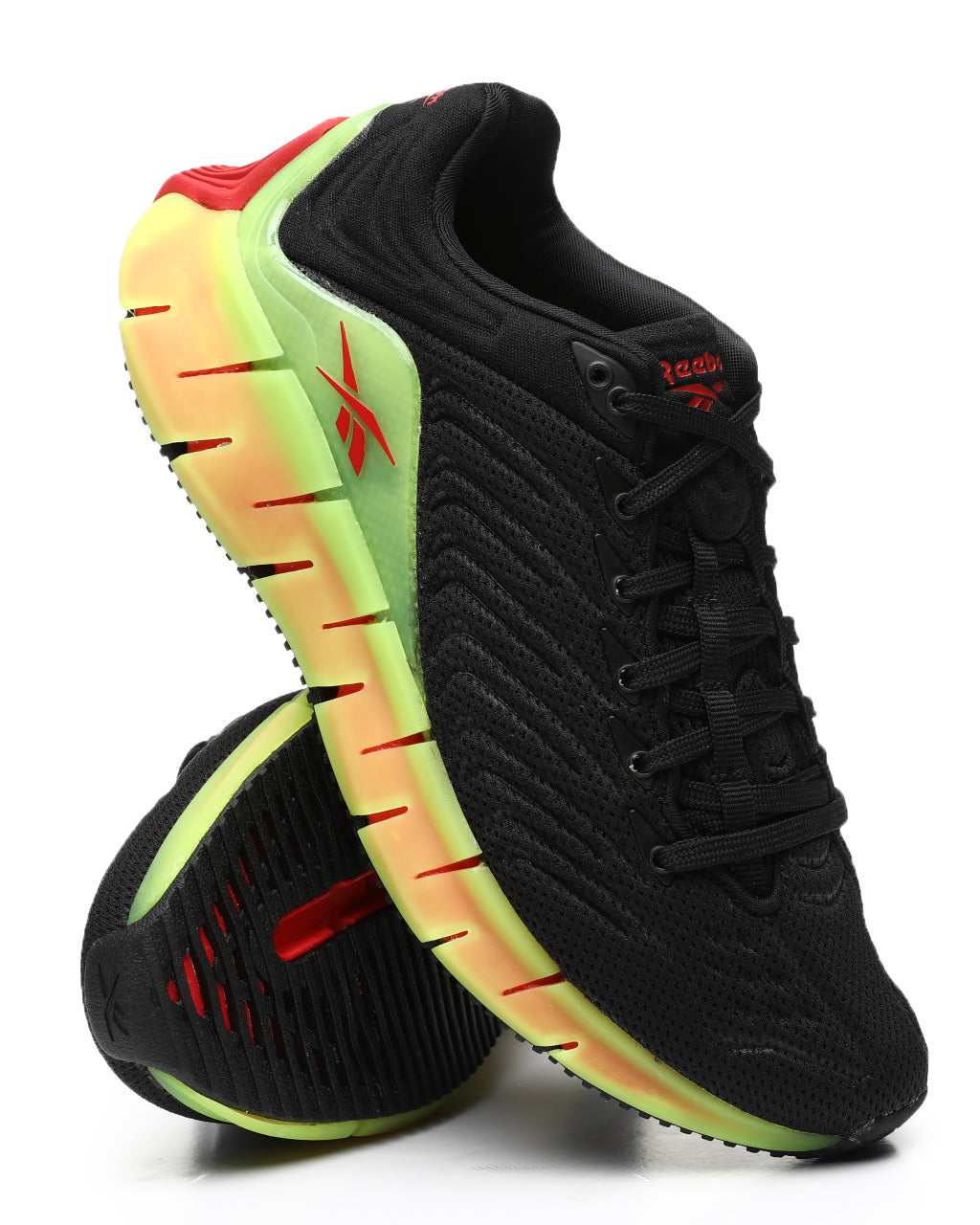 EER Black Green Running Sports Zig Zag Sports Shoes 2807
